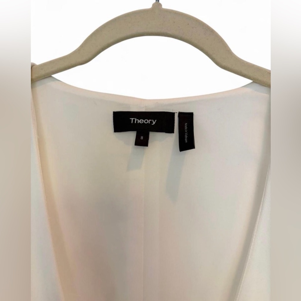 Theory White V-Neck Wrap Dress/Romper - Picture 2 of 2